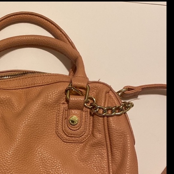 Steve Madden Soft Pink Chain Gold-Tone Combo Shoulder Strap Optional Tassel Zip - Picture 5 of 6